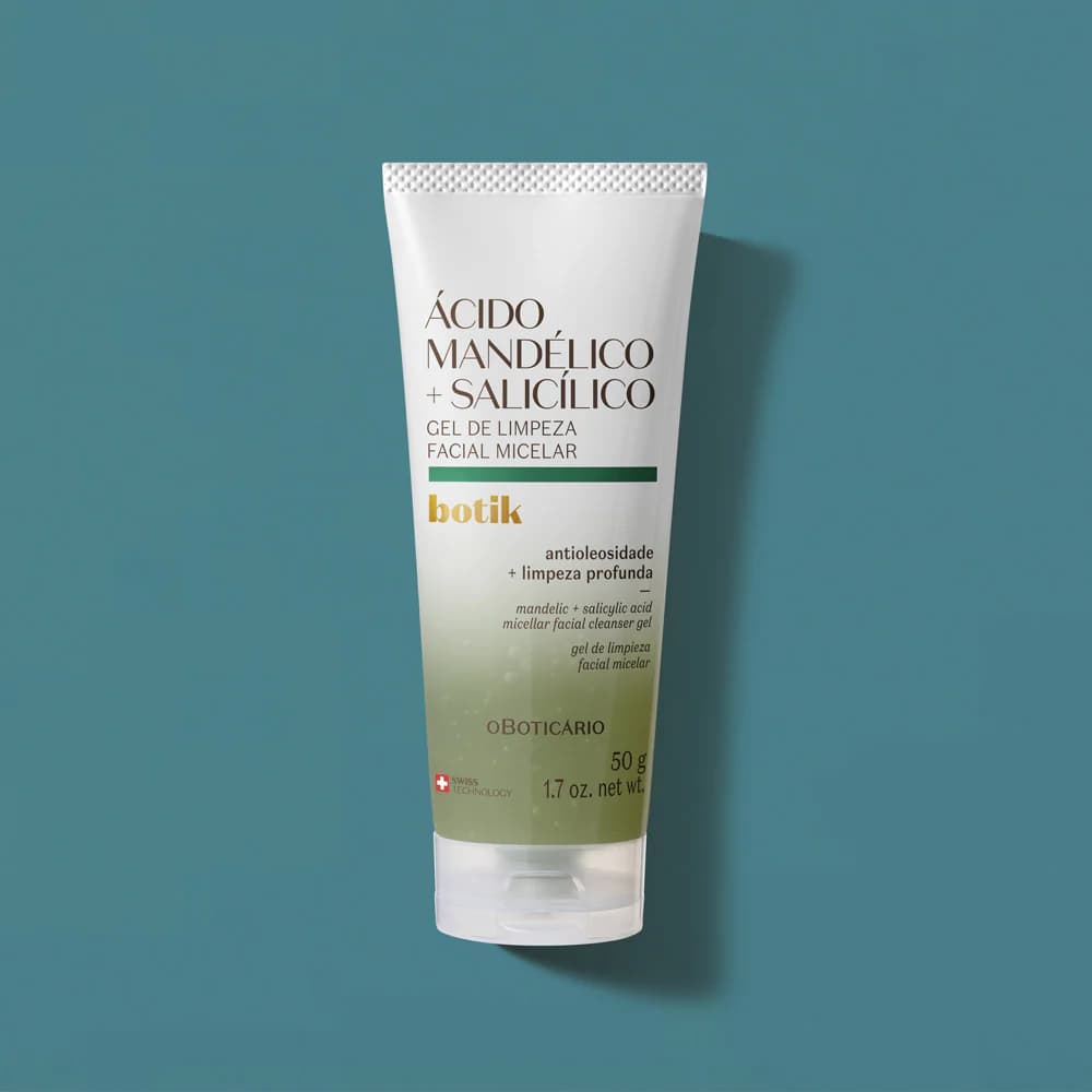 Gel de Limpeza Facial Micelar Ácido Mandélico + Salicílico Botik, 50g FORMATO VIAJE - O Boticário - Skin Experts Pamplona