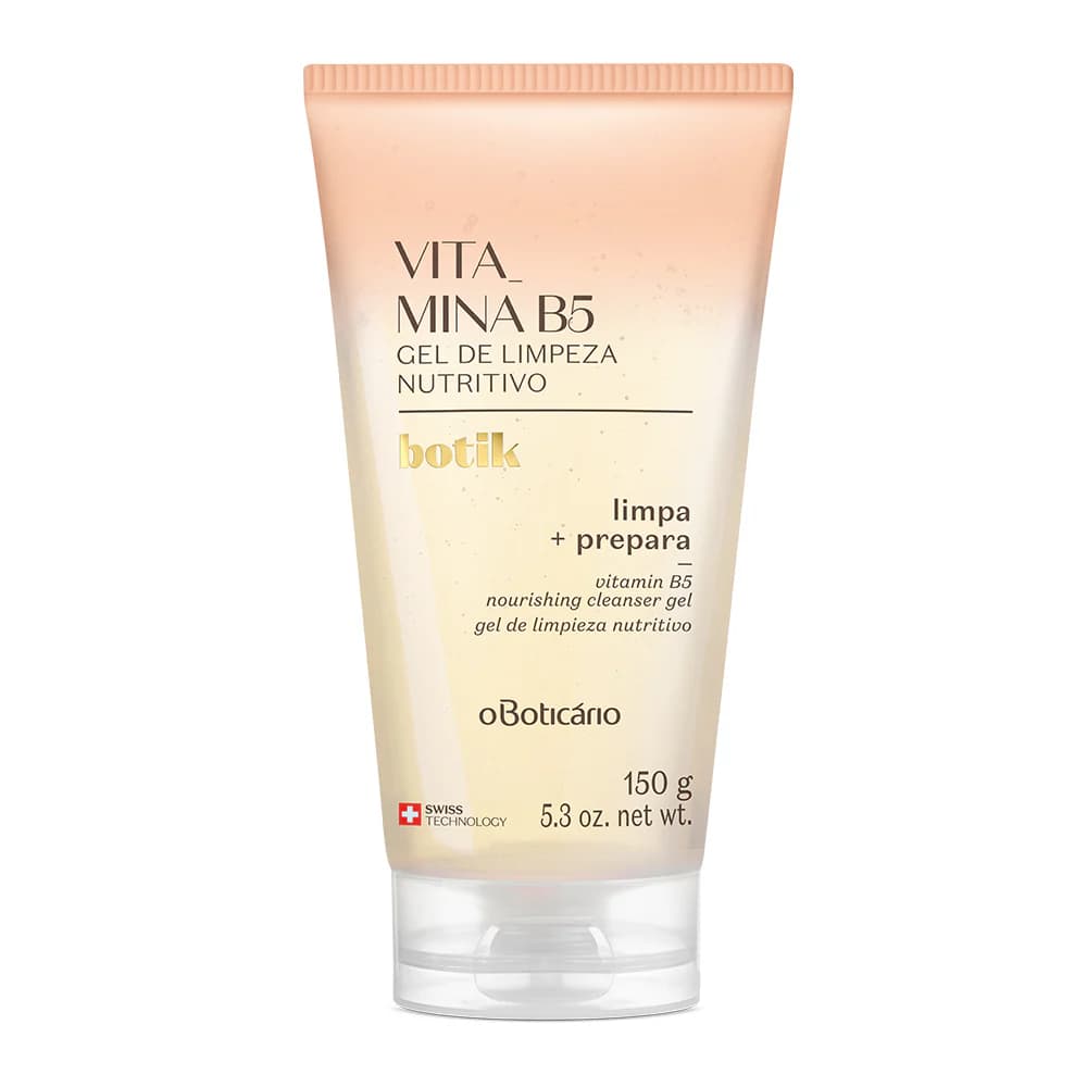 Gel de limpieza facial nutritivo Vitamina B5 Botik, 150g - O Boticário - Skin Experts Pamplona