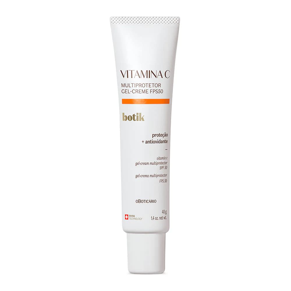 Crema de Gel Multiprotector Botik Vitamin C FPS50, 40g - O Boticário - Skin Experts Pamplona