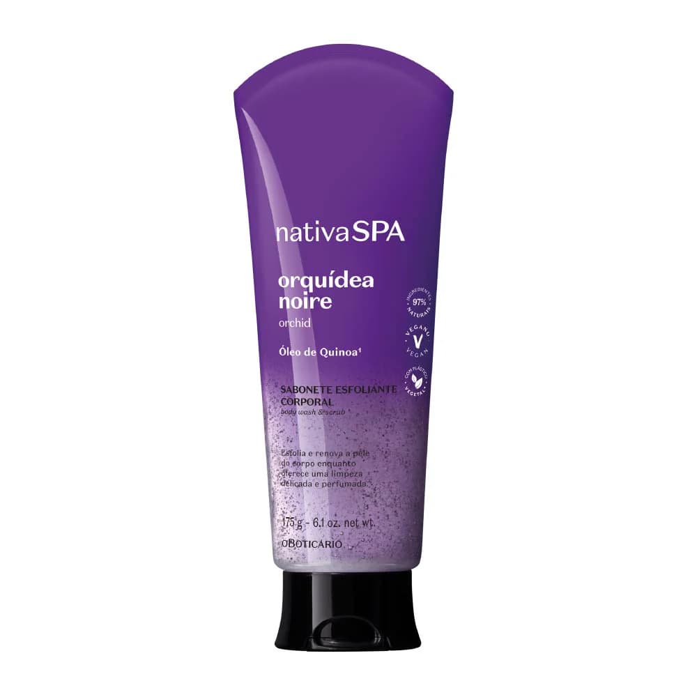 Jabón corporal exfoliante nativo Spa Orquídea Noire, 175 ml O Boticário - Comprar en Skin Experts Pamplona
