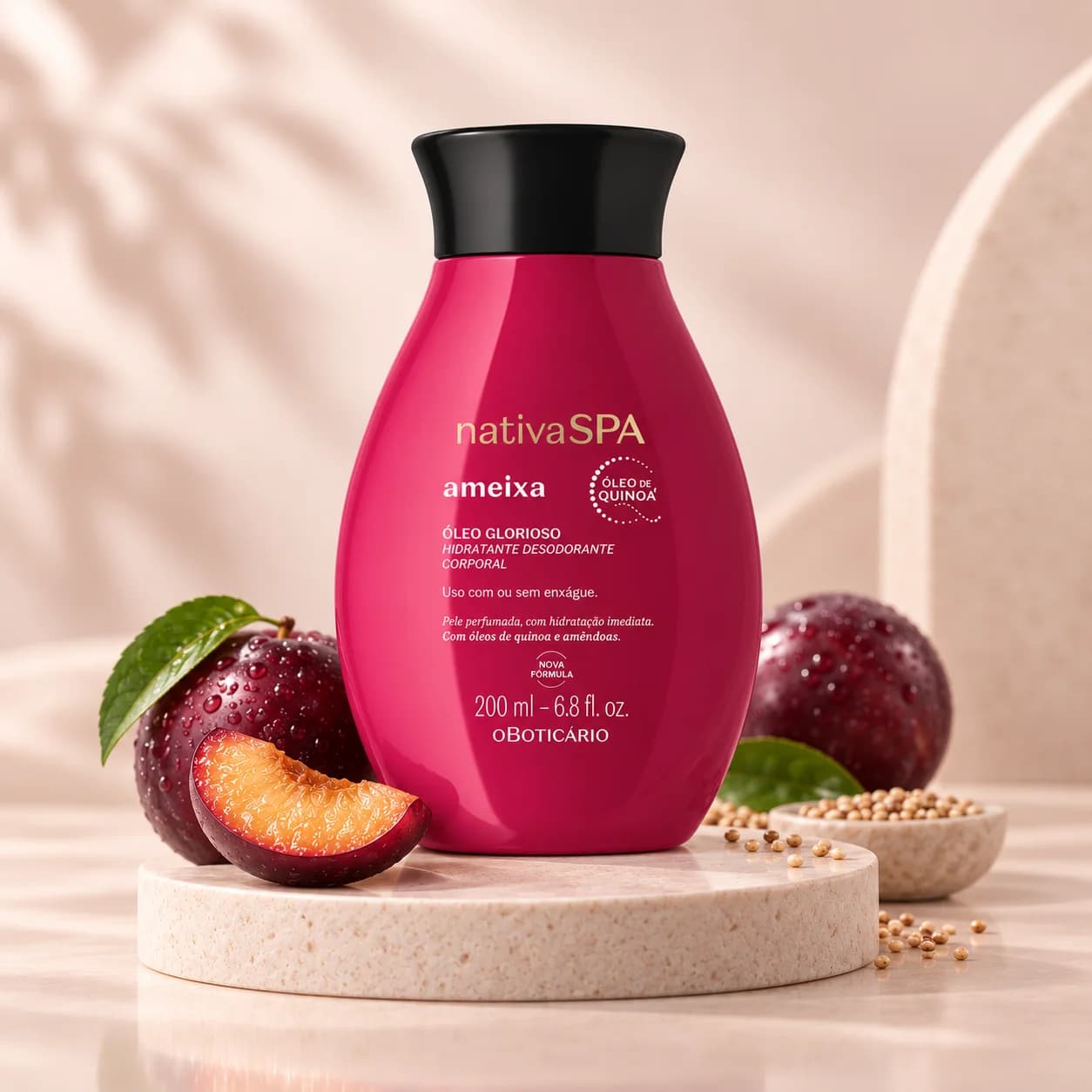 Glorioso aceite de baño nativo de ciruela de spa. 200ml - O Boticário - Skin Experts Pamplona